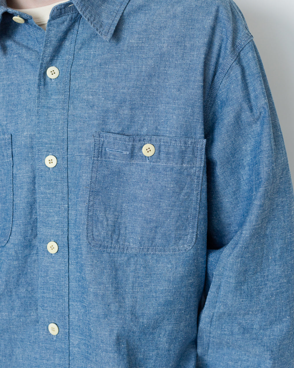Briggs LS Damaged - Light Chambray | Visvim | Peggs & son.