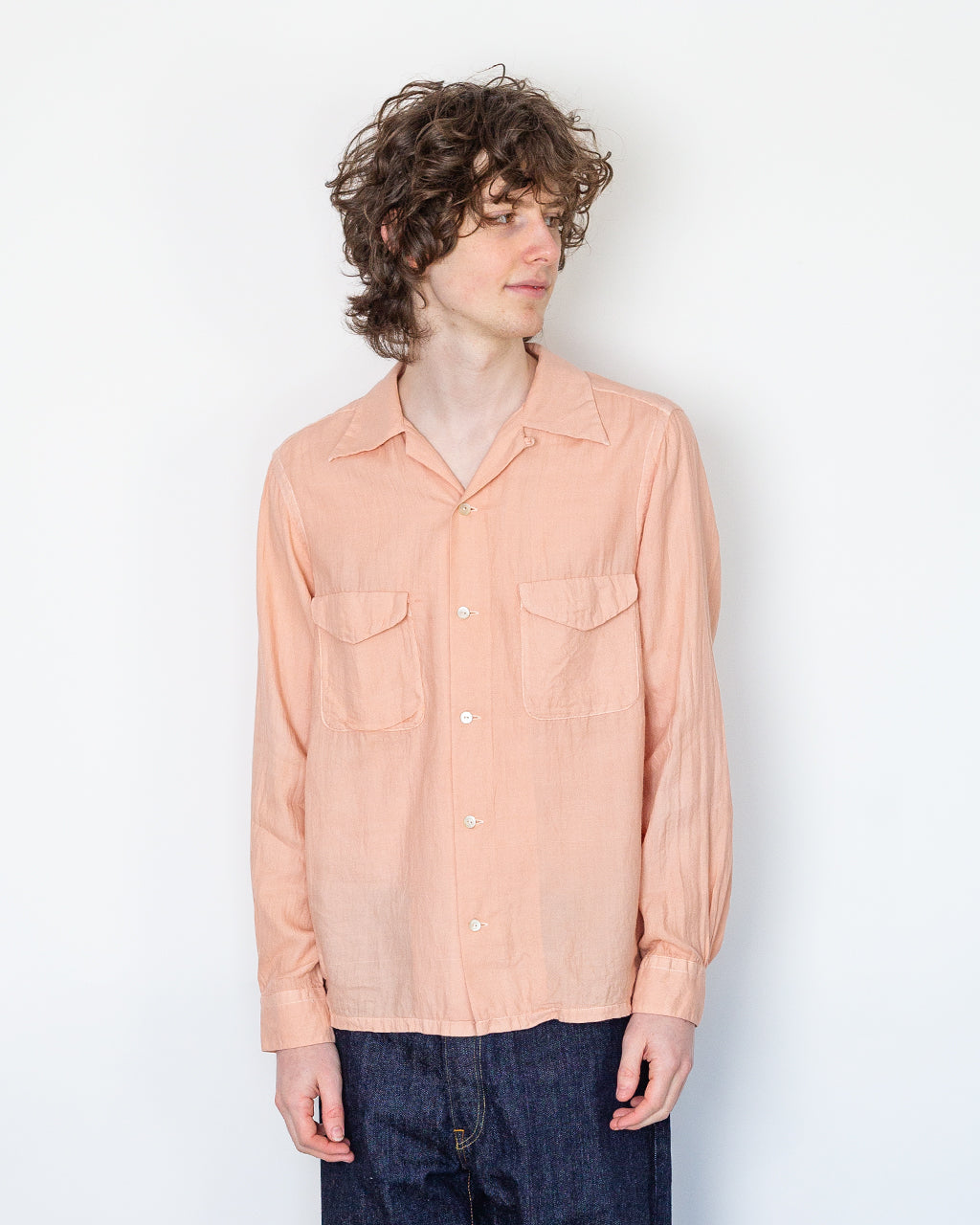 LOT 101 - Open Collar Shirt - Sakura | Taiga Takahashi | Peggs & son.