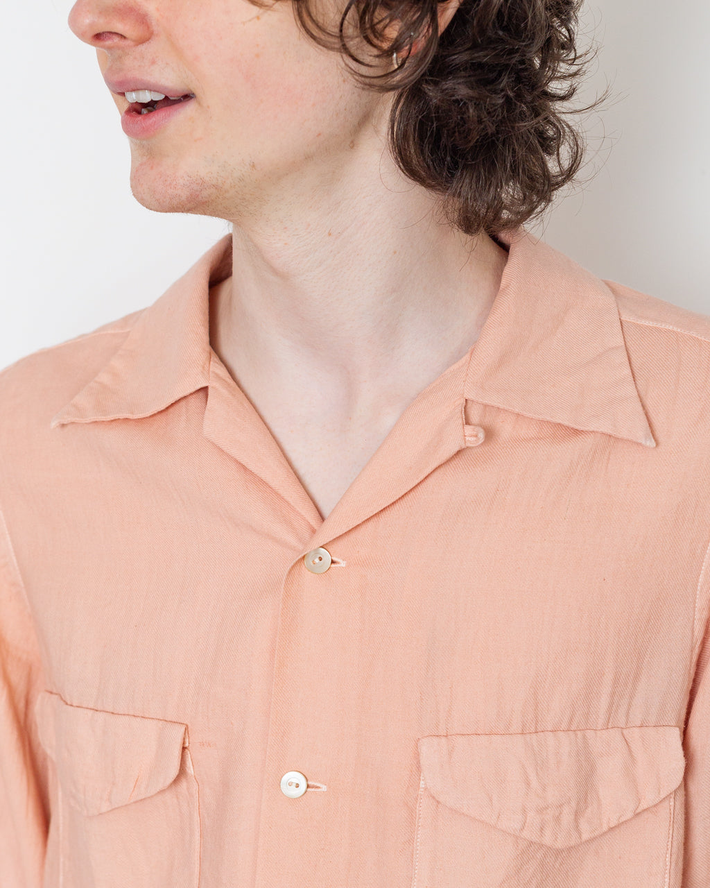 LOT 101 - Open Collar Shirt - Sakura | Taiga Takahashi | Peggs & son.