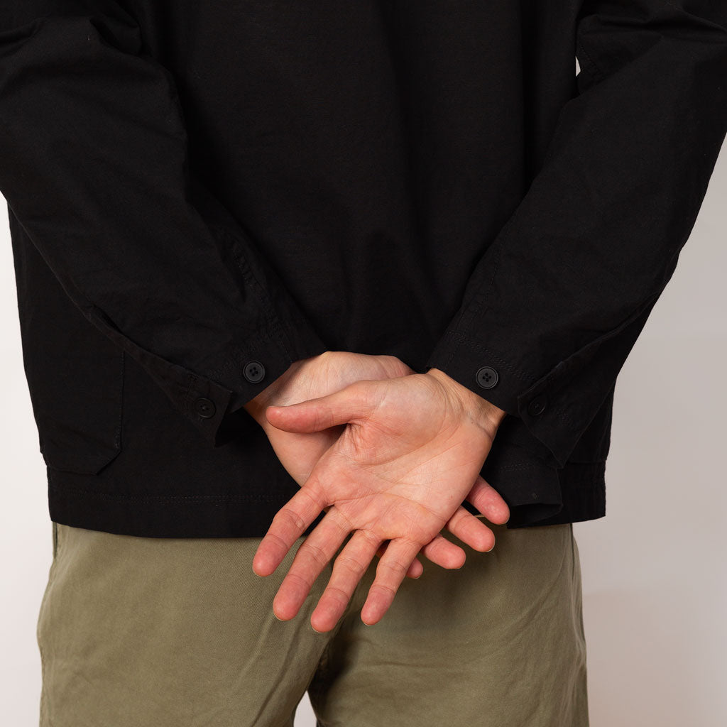 Collarless Jacket - Dark Navy