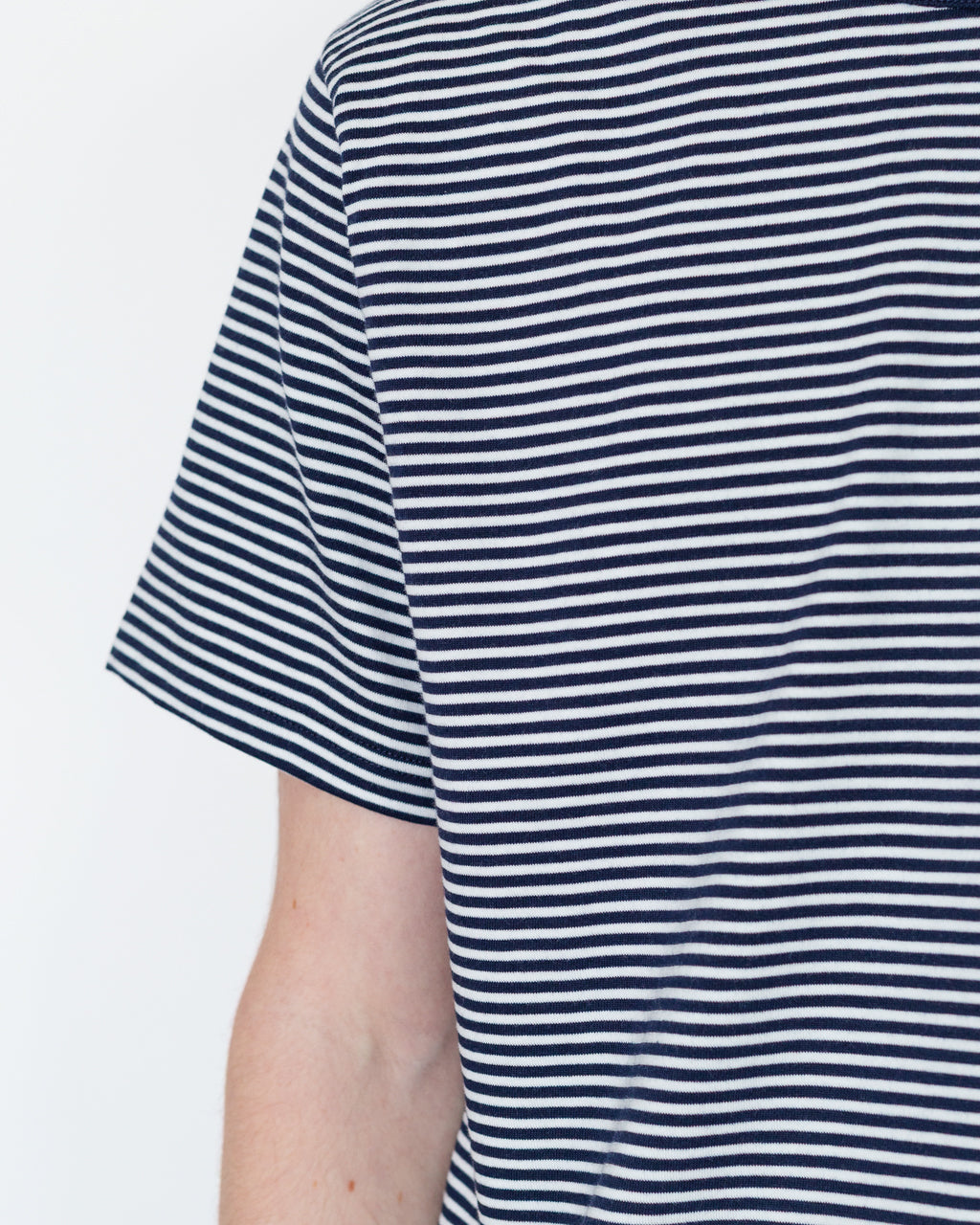 Heritage Striped T-Shirt - Marine Deep/Milk