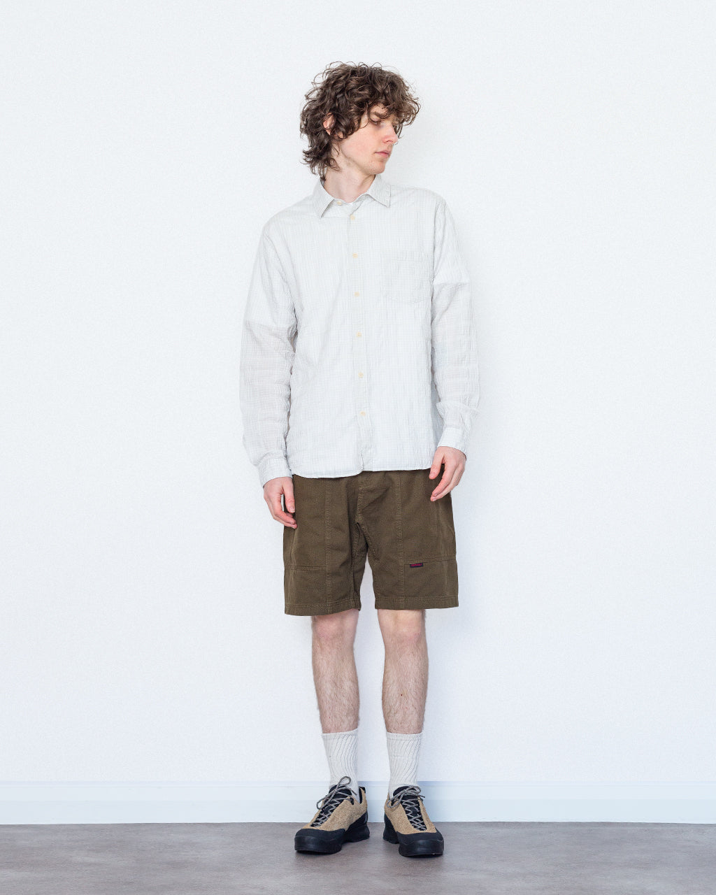 Relaxed Fit Shirt - Silver Textured Check