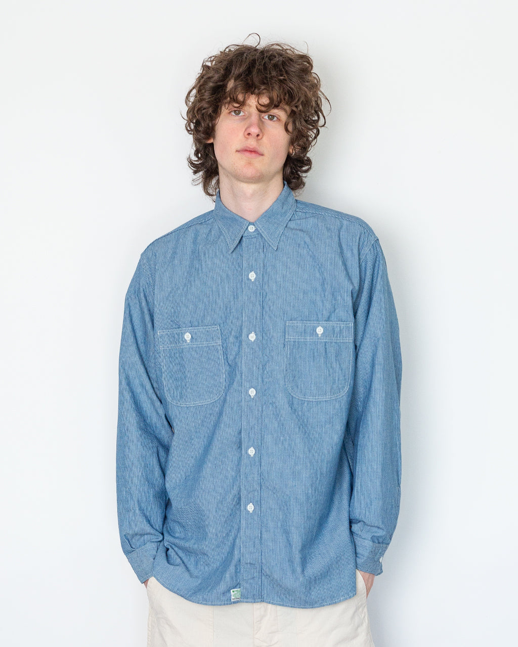 Relaxed Fit Chambray Work Shirt - Hickory