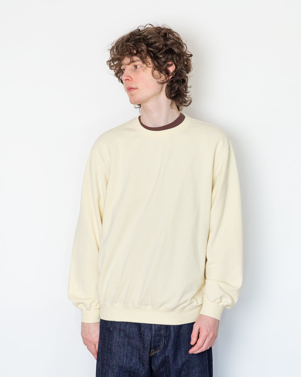 Lightweight Crewneck Sweatshirt - Pale Yellow