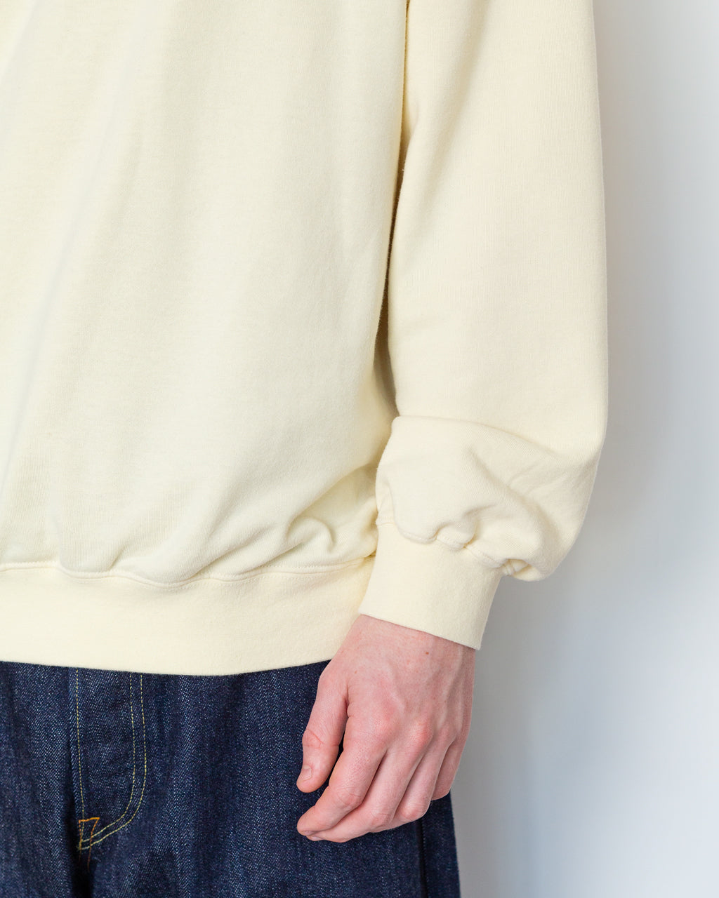 Lightweight Crewneck Sweatshirt - Pale Yellow