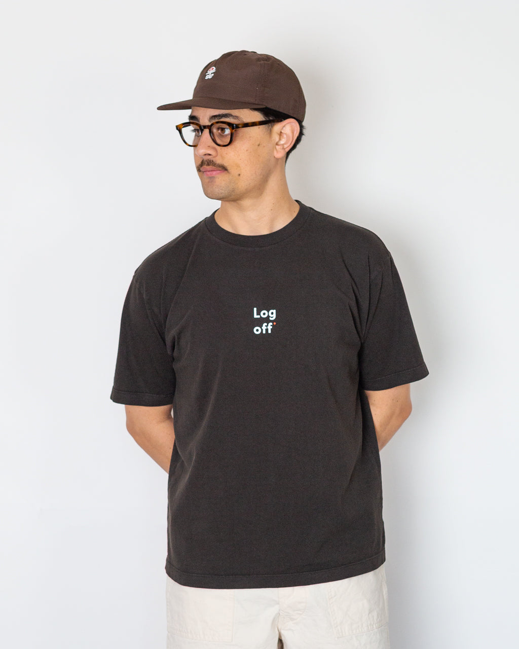 Log Off Tee - Deep Brown