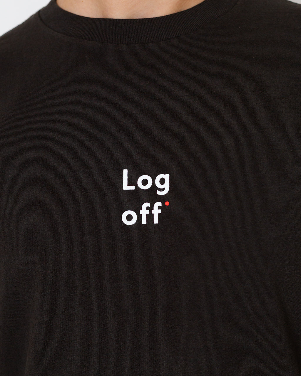 Log Off Tee - Deep Brown