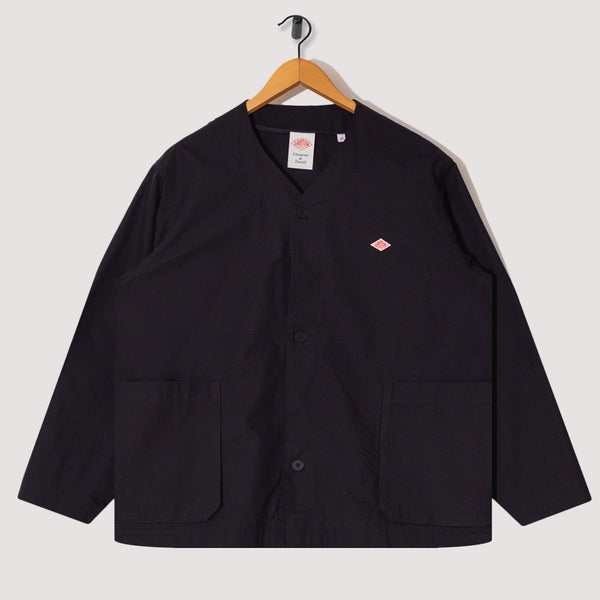 Collarless Jacket - Dark Navy | Danton | Peggs & son.