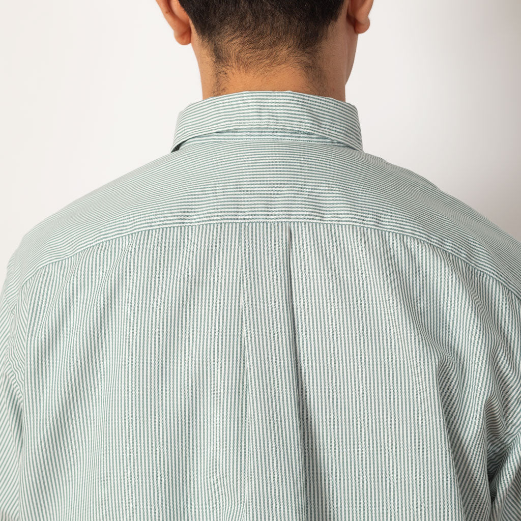 B.D. L/S Shirt - Green/White stripe