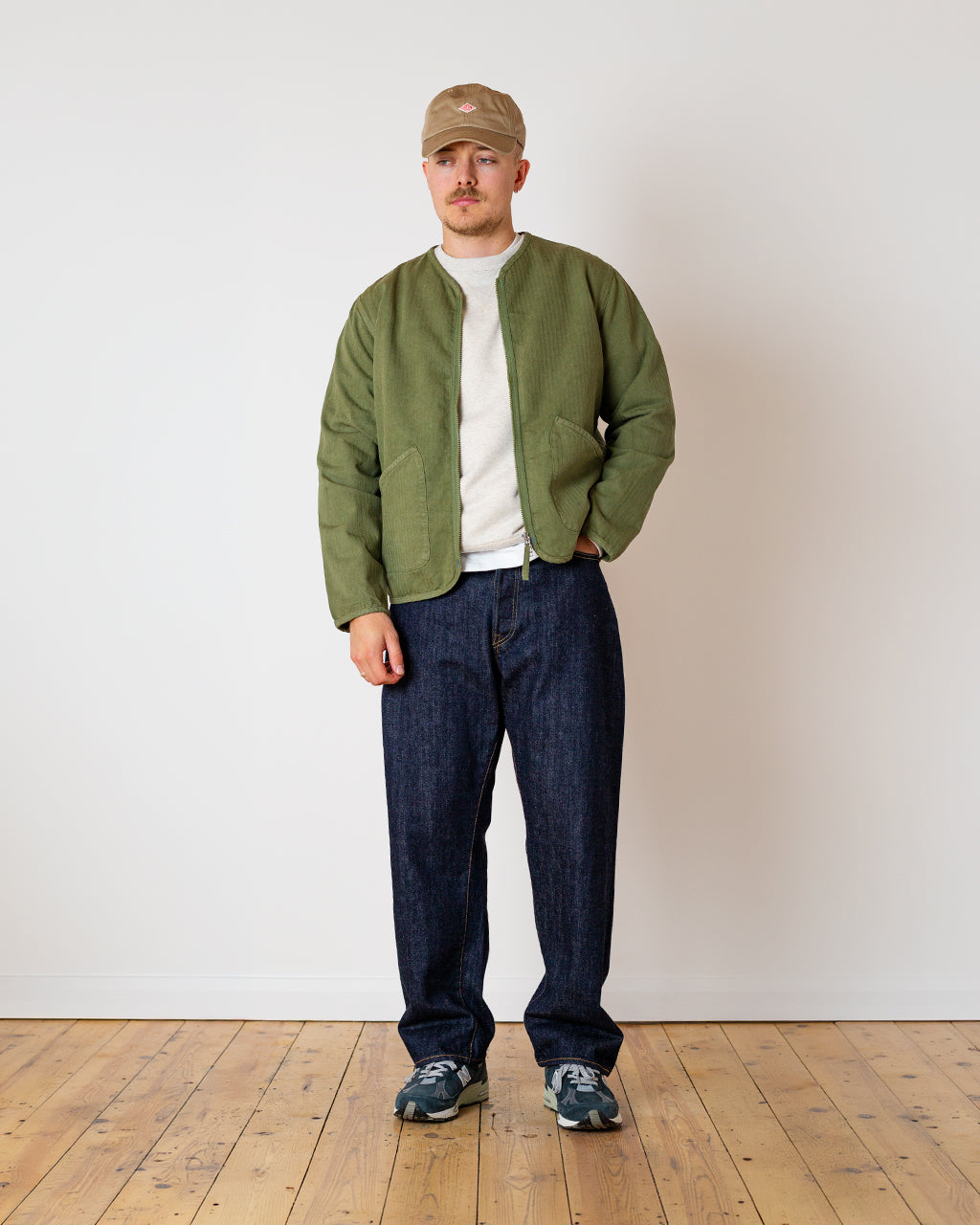 HBT Zip Liner Jacket - Light Olive