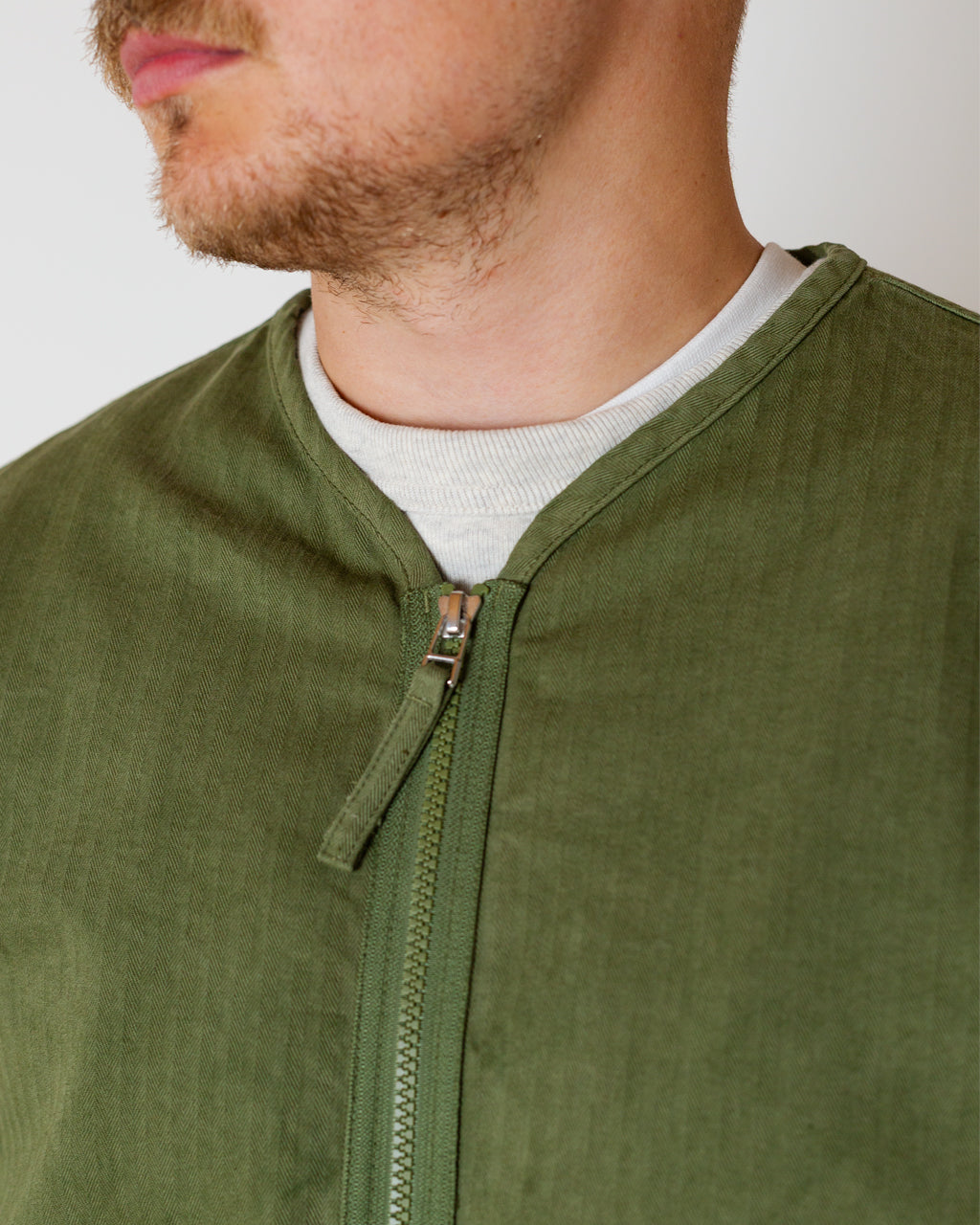 HBT Zip Liner Jacket - Light Olive