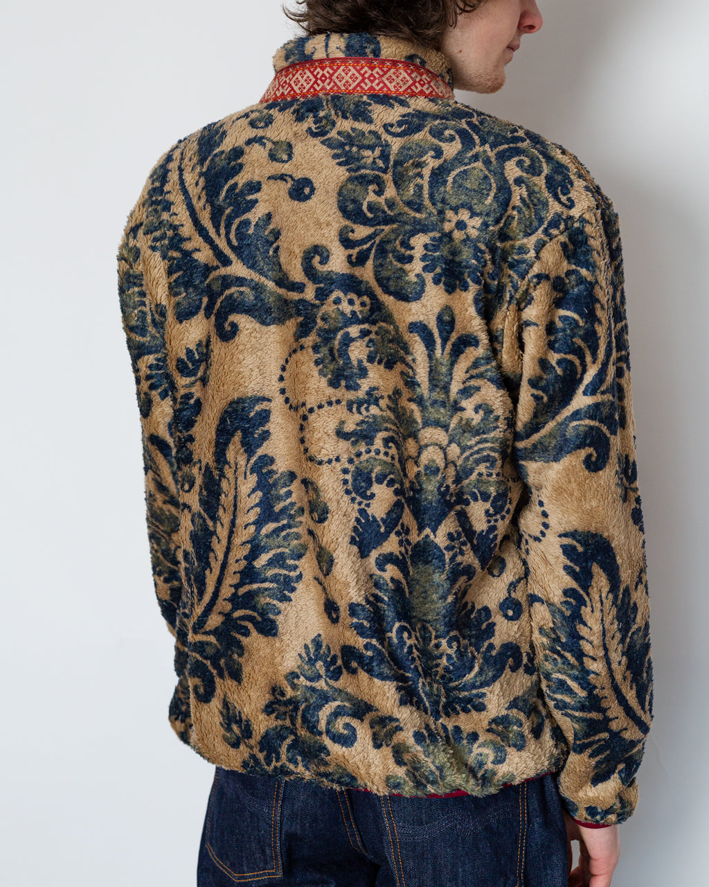 Damask Fleece Zip Blouson - Beige | Kapital | Peggs & son.