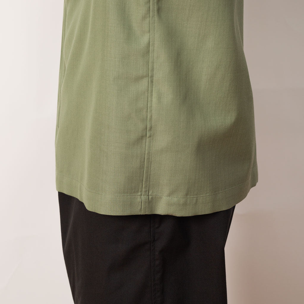 Herringbone Overshirt - Olive