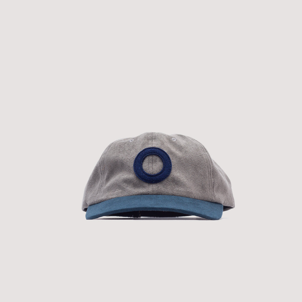 Suede O 6 Panel Cap - Grey/Navy