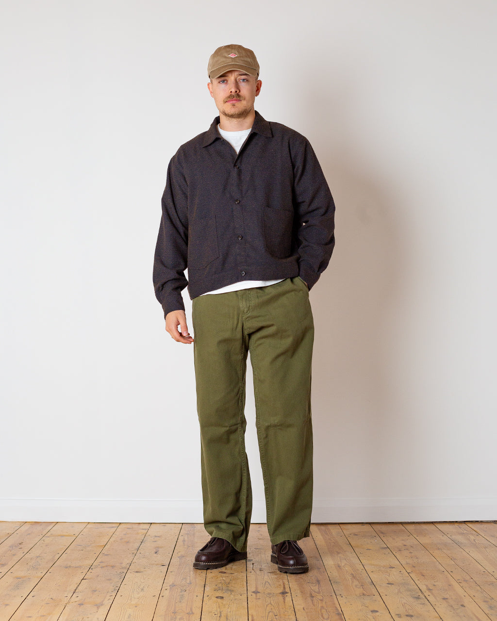 Boucle Tweed Shirt - Dark Brown
