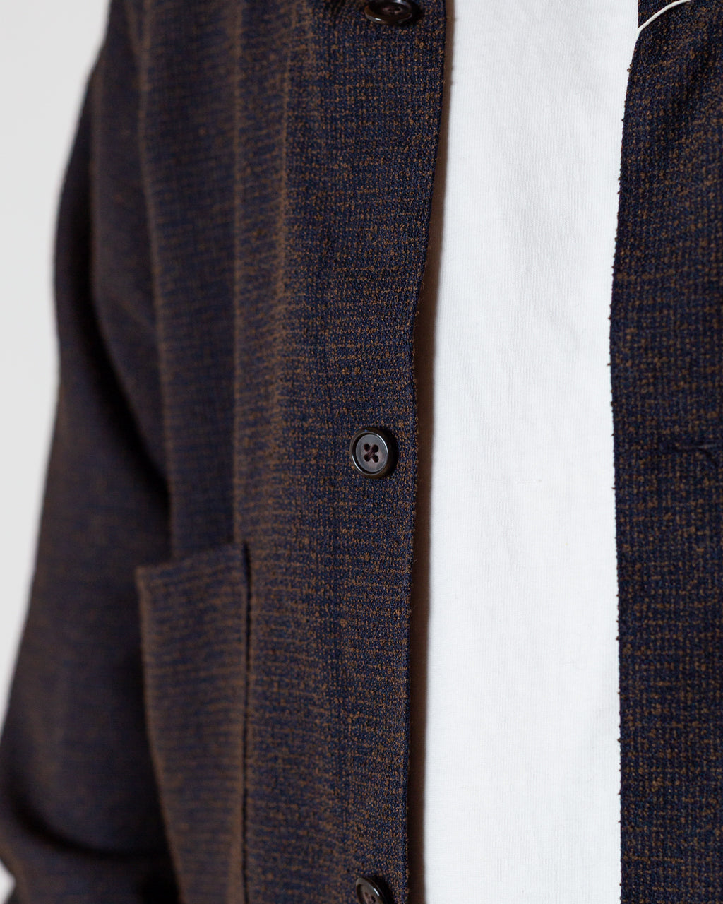 Boucle Tweed Shirt - Dark Brown