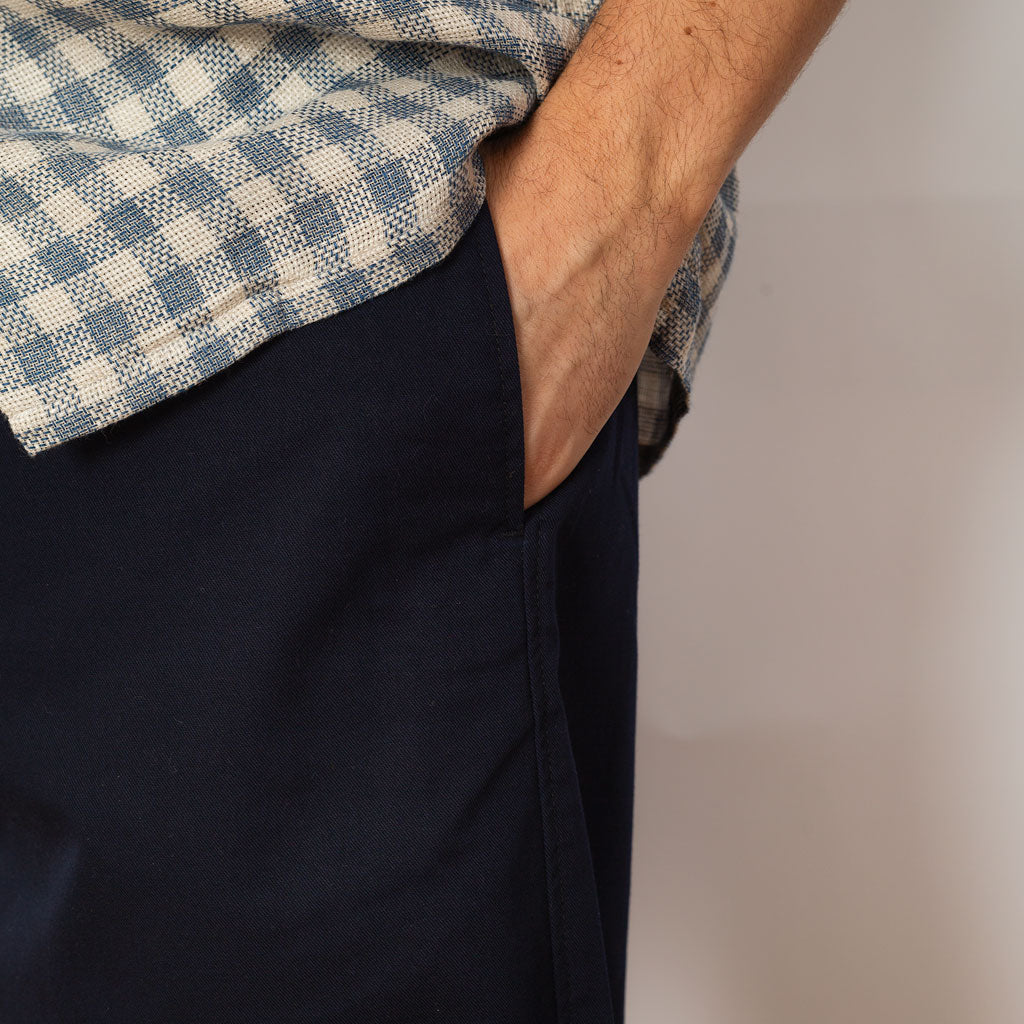 Easy Straight Pants - Navy
