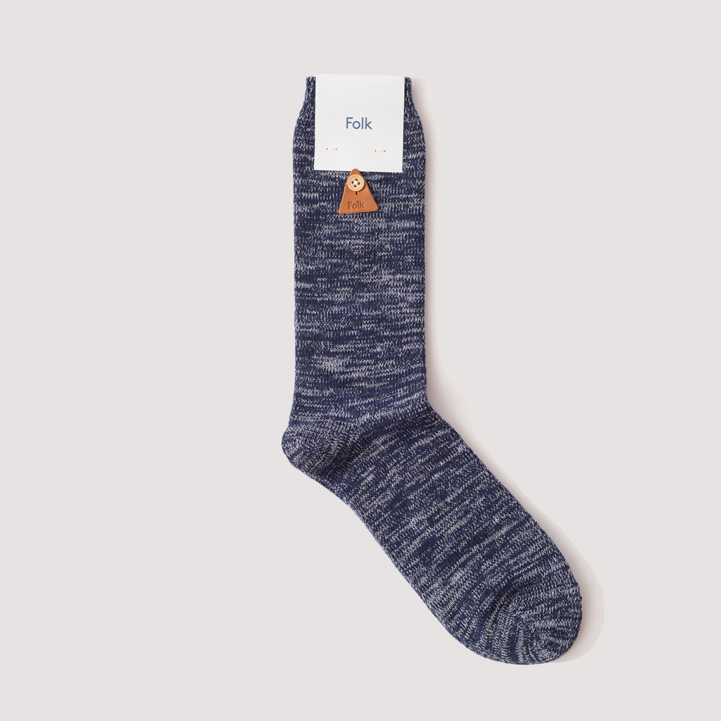 Melange Socks - Navy Mix