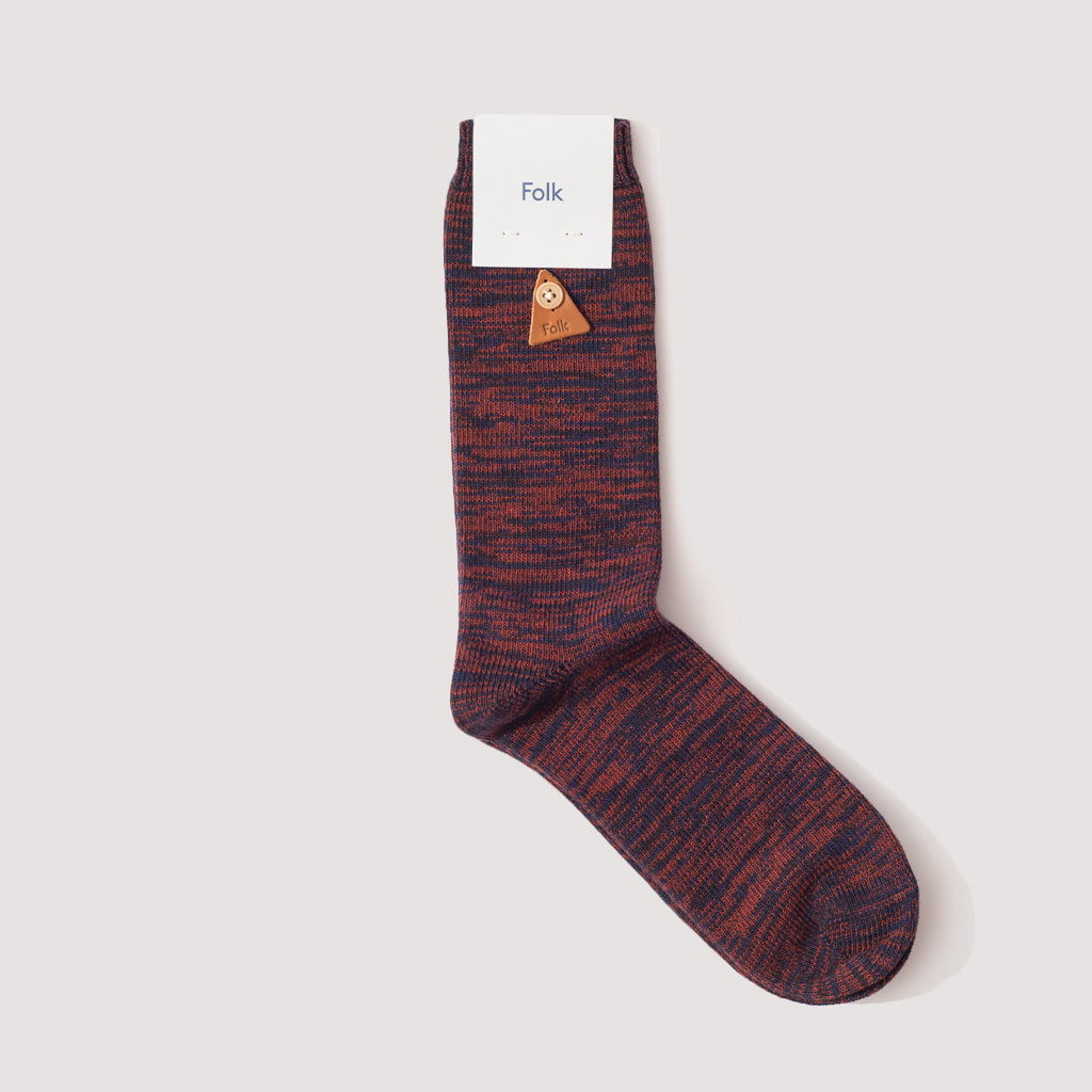 Melange Socks - Navy Espresso