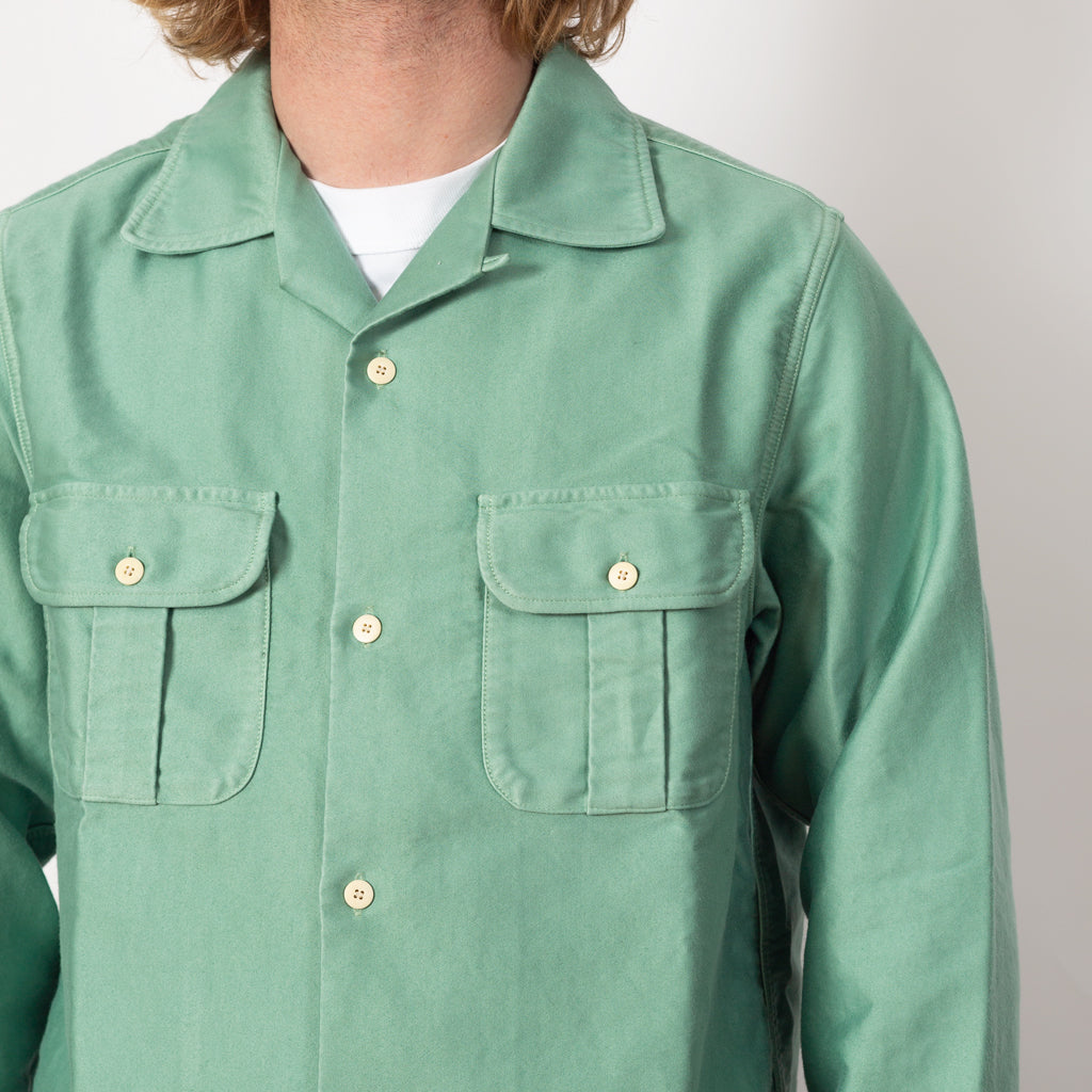 Keesey Shirt - Light Green Moleskin