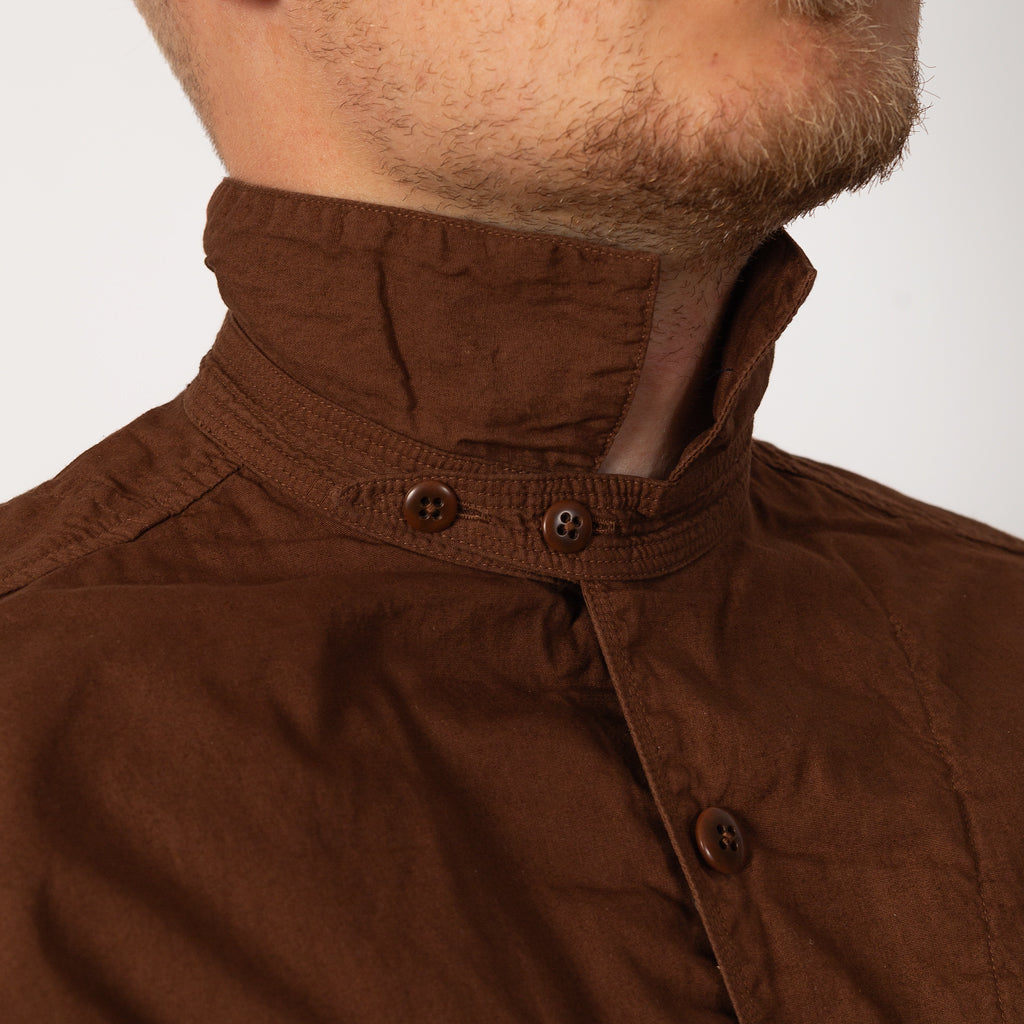 Broad Cloth Anorak Shirt - Brown