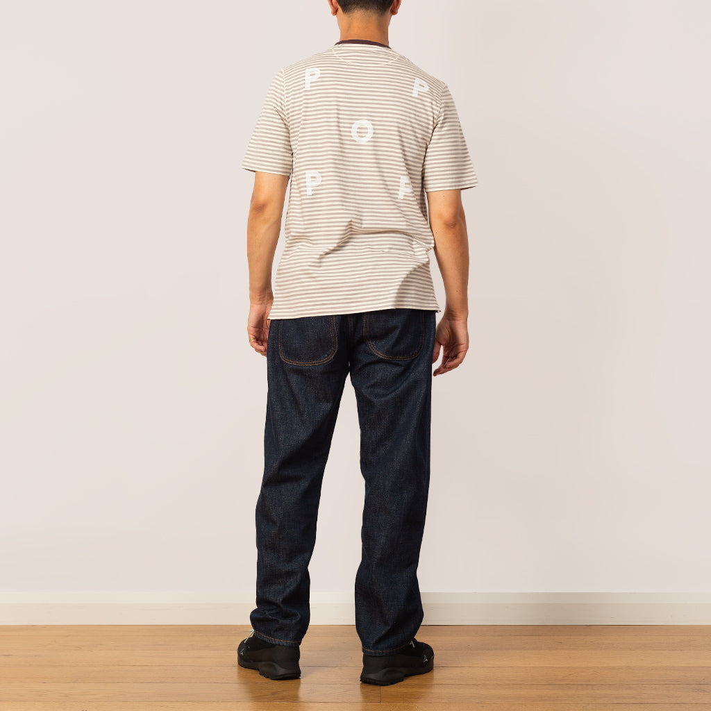 Striped Logo T-Shirt - Quarry