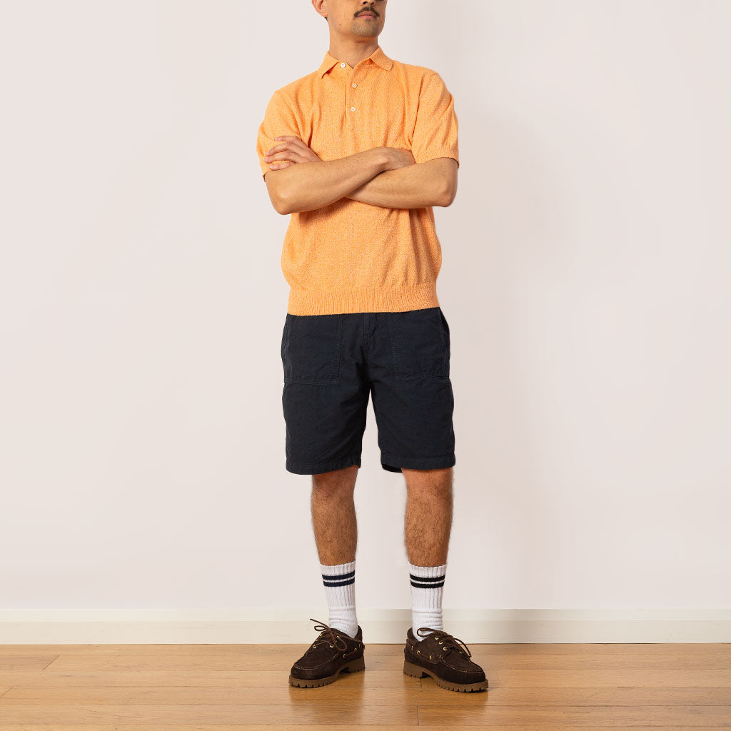 Knit Boucle Polo - Orange