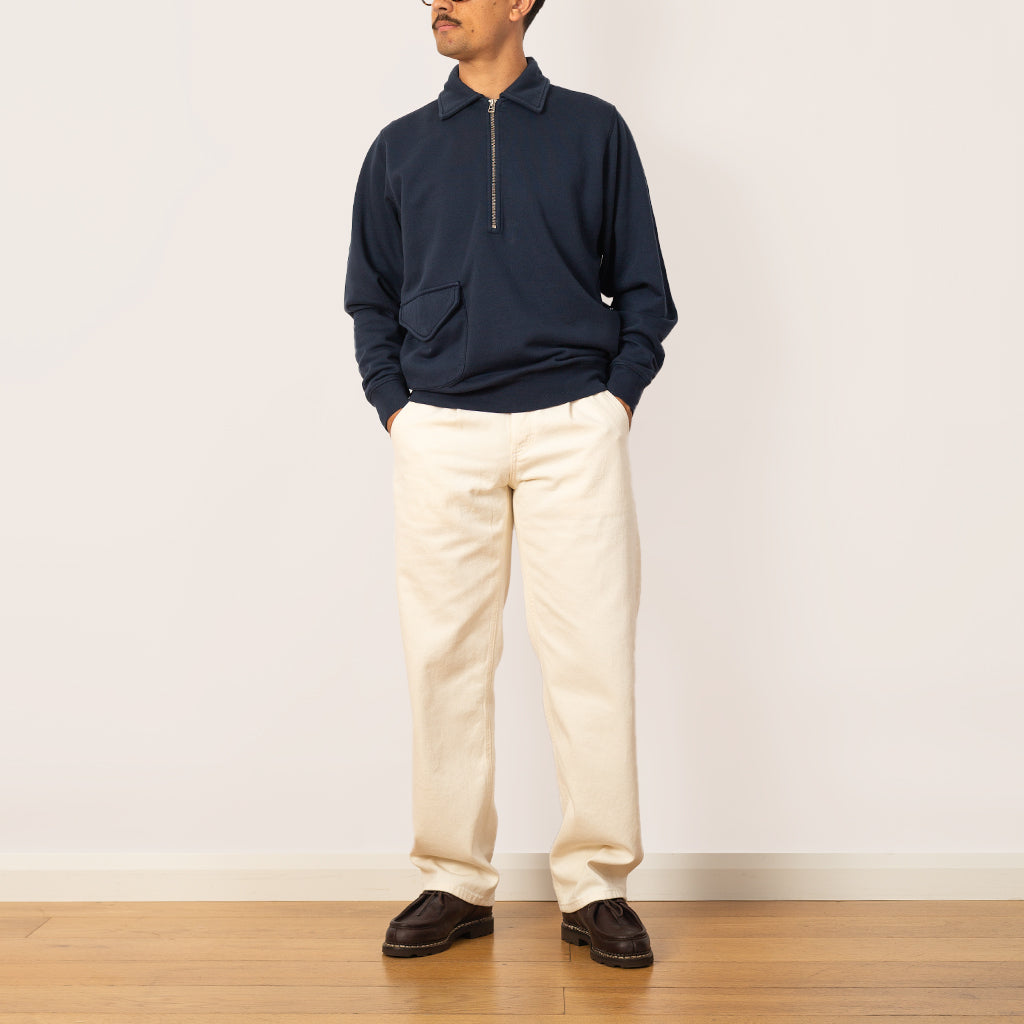 Half Zip Sweat - Navy