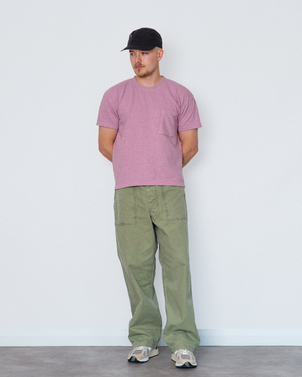 Amuse Knit Pocket Tee - Pink