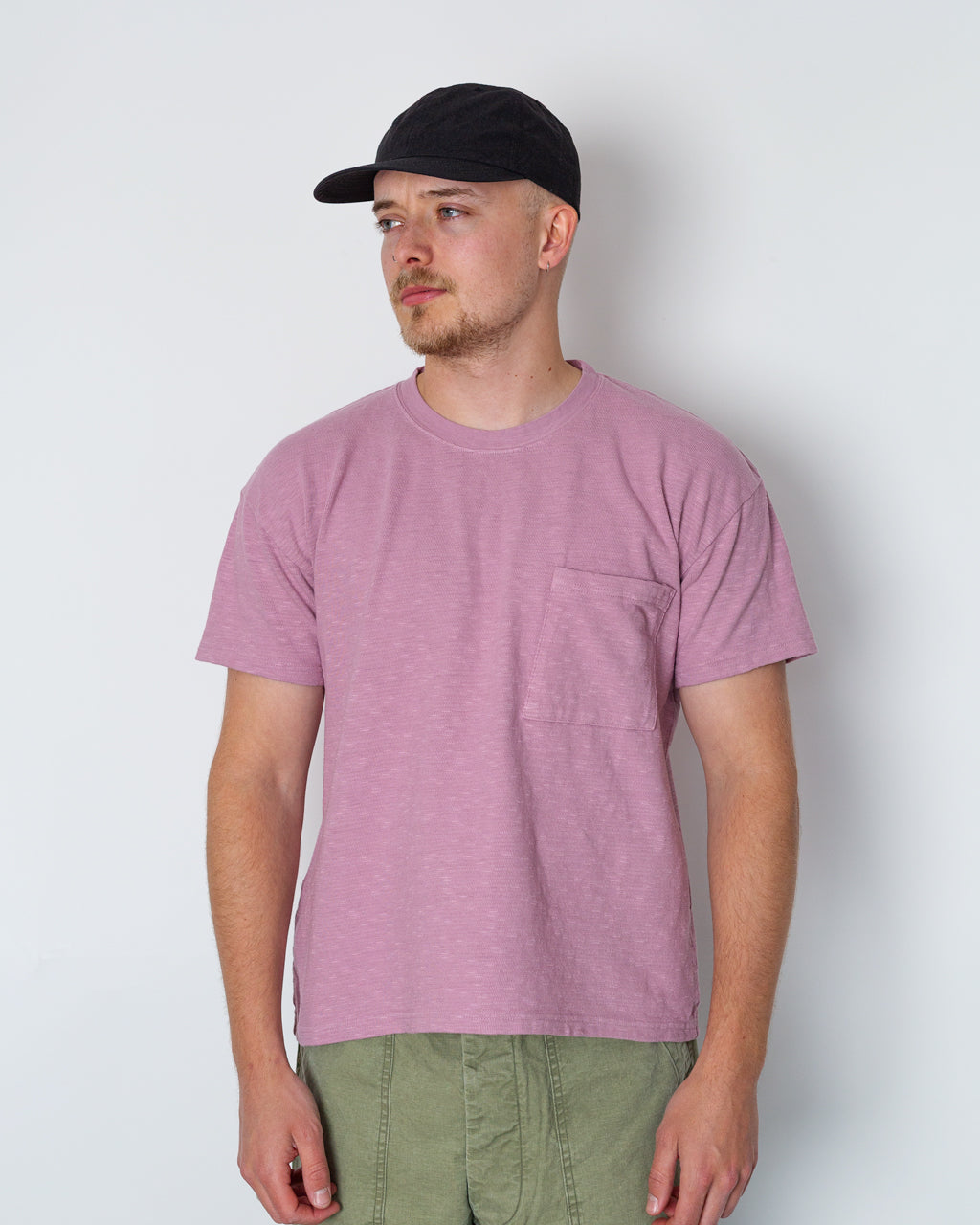 Amuse Knit Pocket Tee - Pink