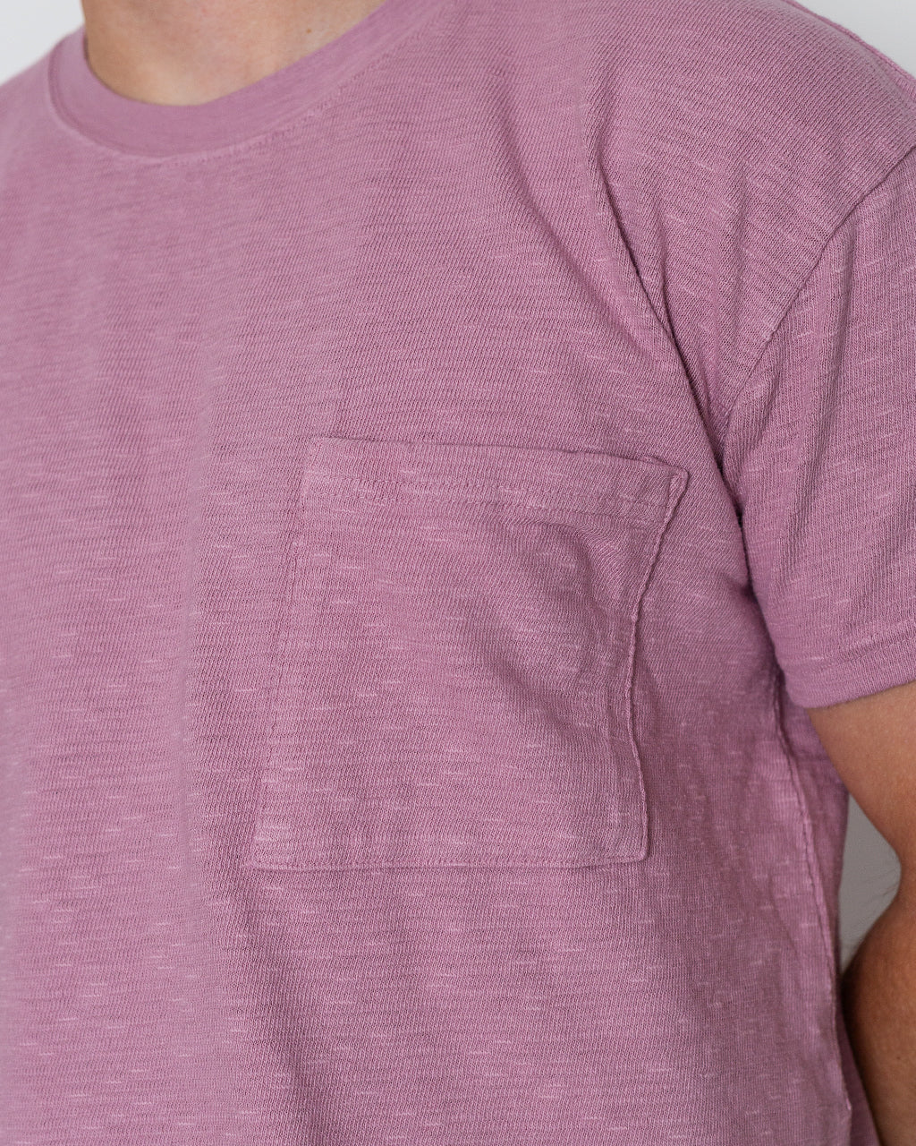 Amuse Knit Pocket Tee - Pink