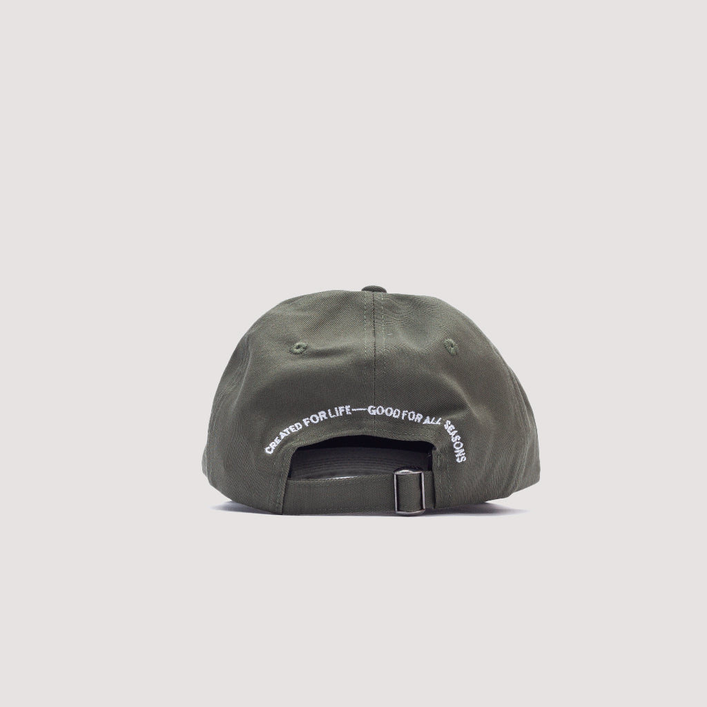 Twill 6 Panel Cap - Ivy Green