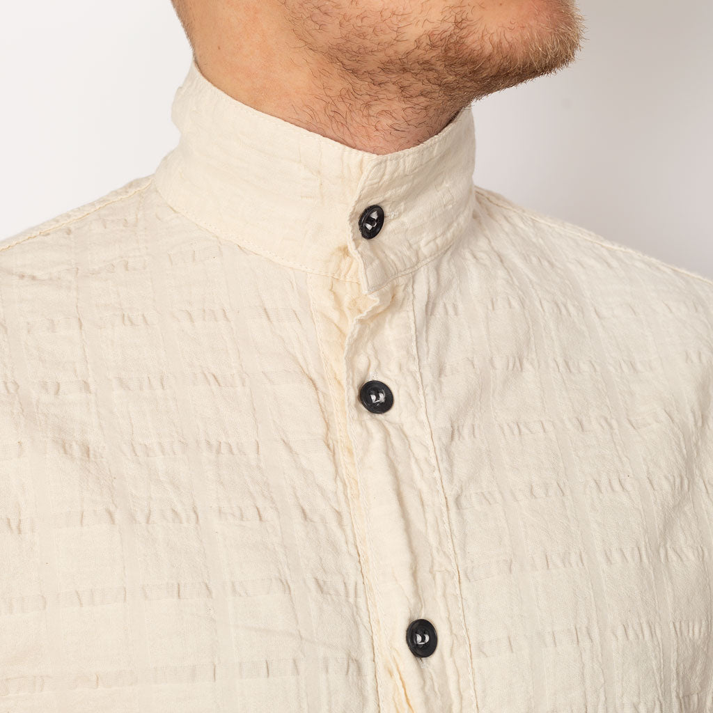 Short Sleeve Flipped Collar Shirt - Rinsed