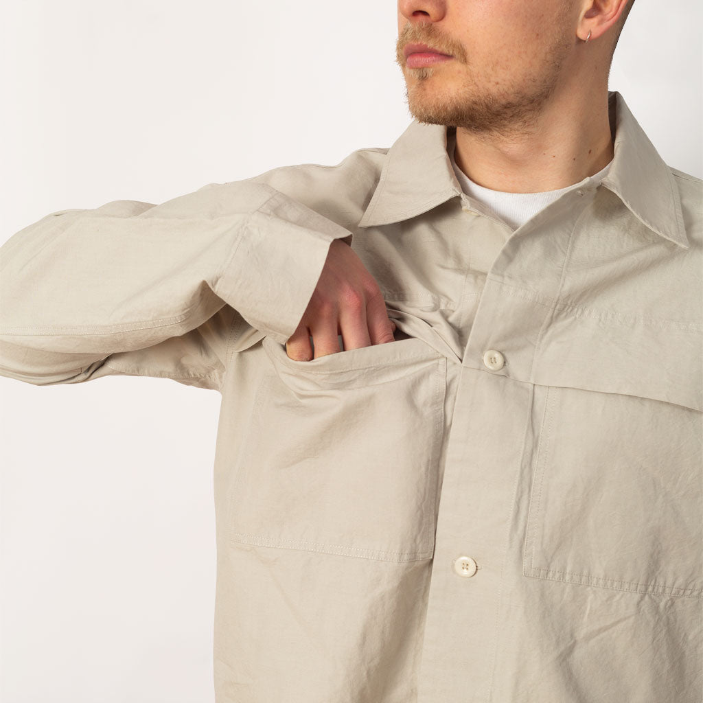 Storm Flap Shirt - Pale Stone