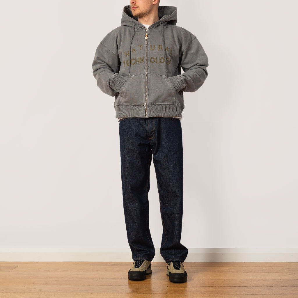 Geo Zip Hoodie - Black