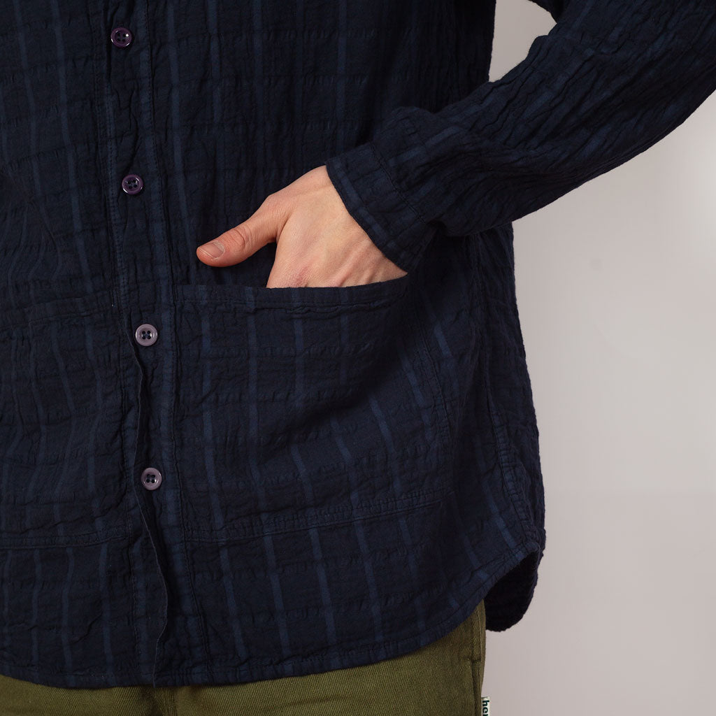 Flipped Collar Shirt - Hadal Blue