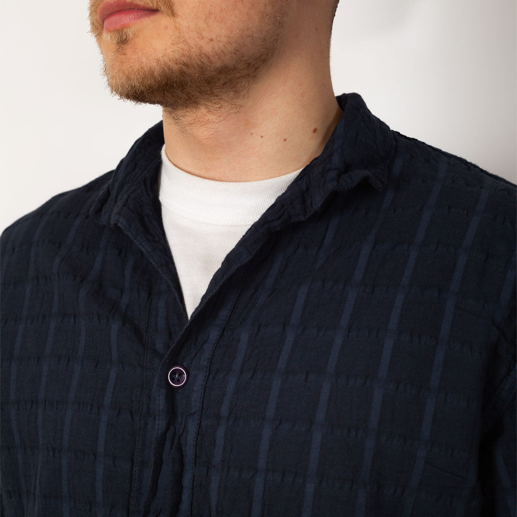 Flipped Collar Shirt - Hadal Blue