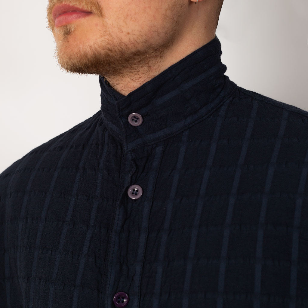 Flipped Collar Shirt - Hadal Blue