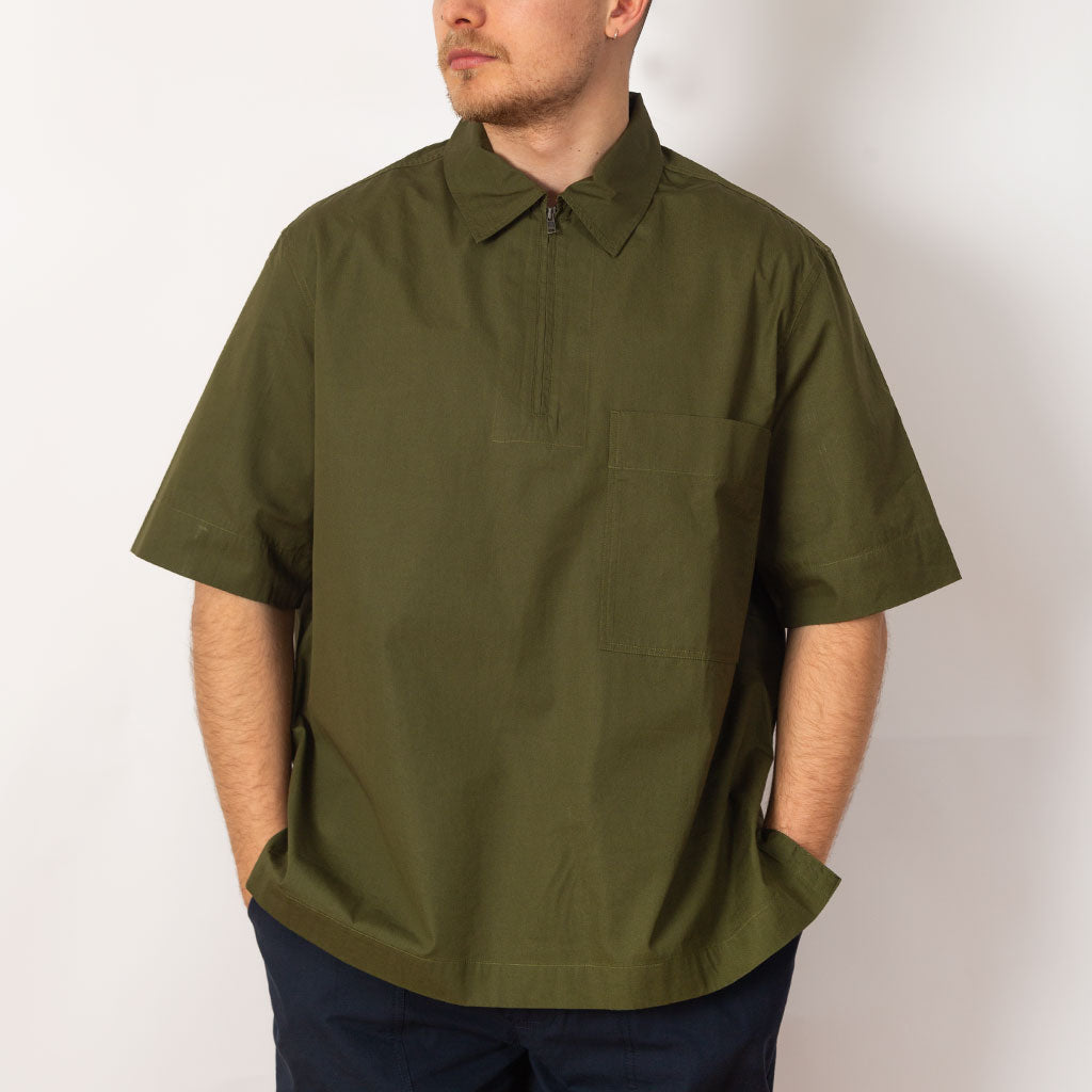 Half Zip Pull On Shirt - Grass