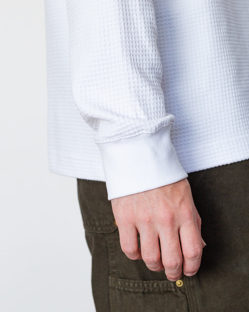 Thermal Waffle LS Tee - White | Power Goods | Peggs & son.