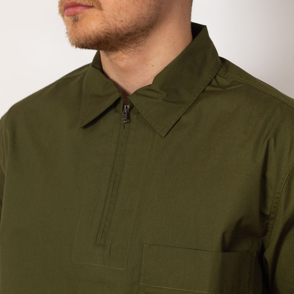 Half Zip Pull On Shirt - Grass