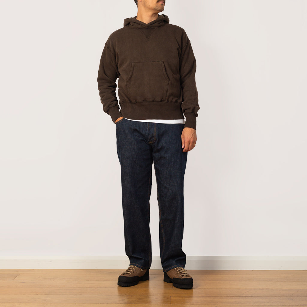 Hooded Sweatshirt - Mud Dyed Brown