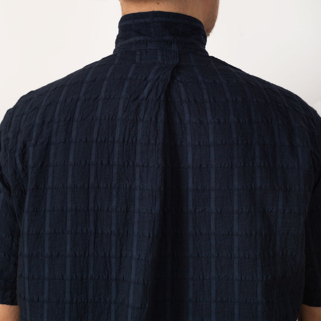 Short Sleeve Flipped Collar Shirt - Hadal Blue