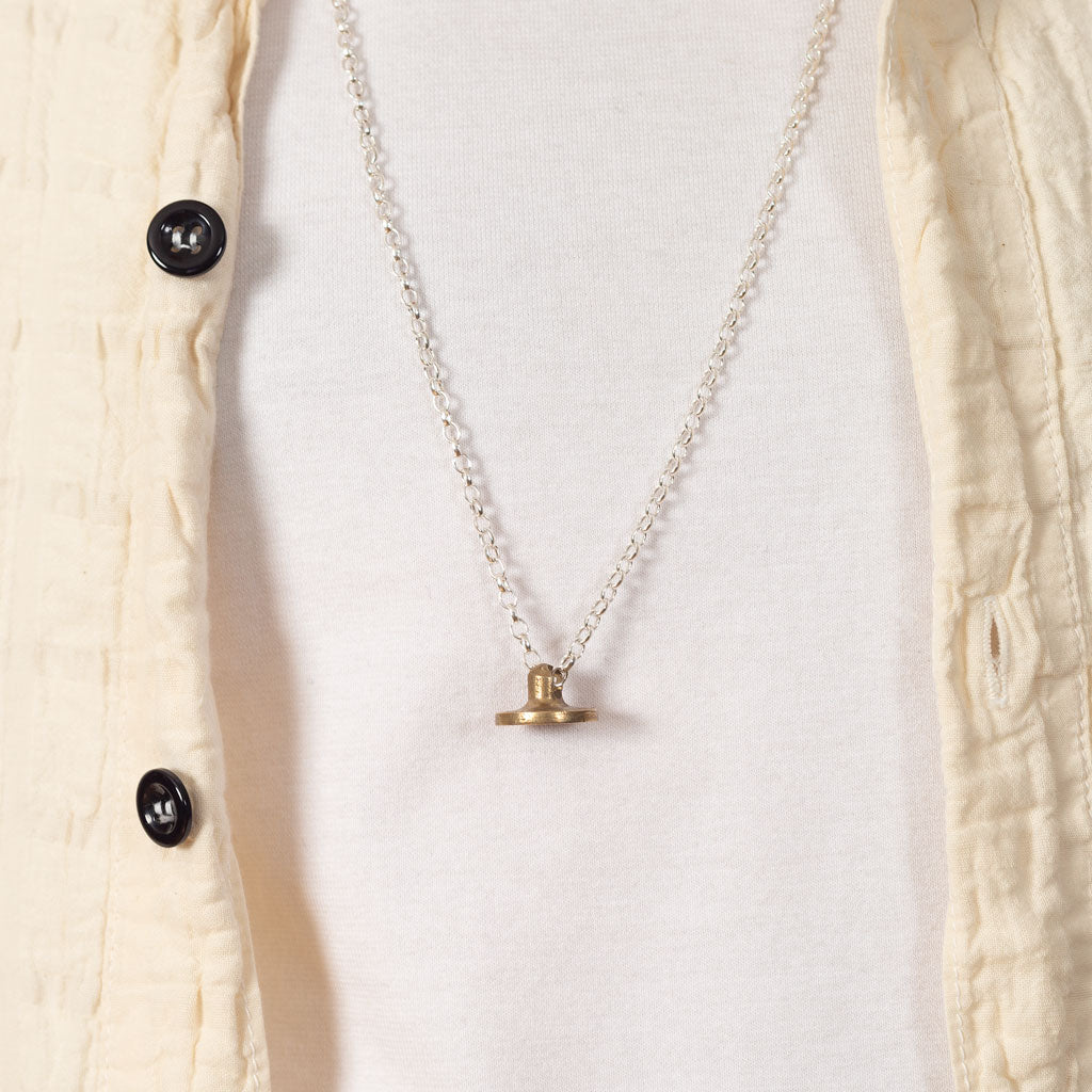 Penna Button Necklace - Polished