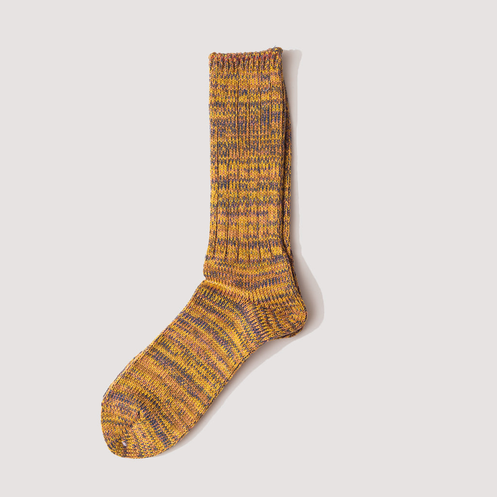 5 Colour Mix Crew Sock - Yellow