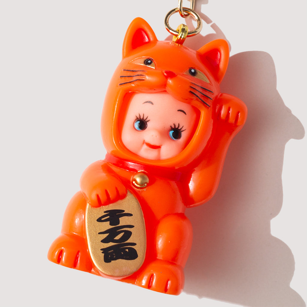 Kewpie Doll Keychain - Orange