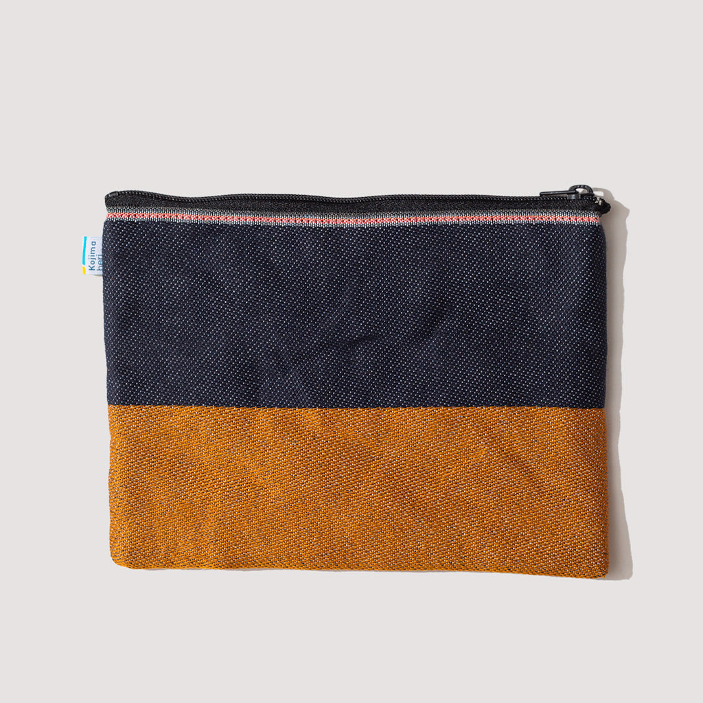 TAKATA X BEAMS JAPAN FLAT DENIM POUCH - Orange