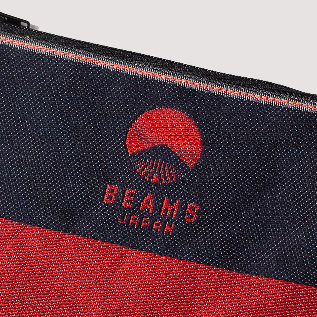 TAKATA X BEAMS JAPAN FLAT DENIM POUCH - Red