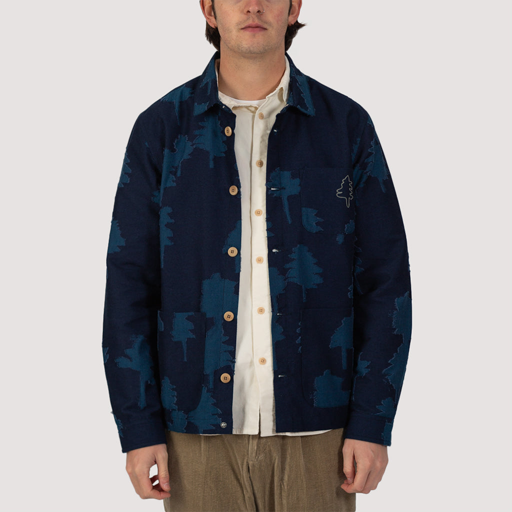 Assembly Jacket - Inidgo Tree Jacquard