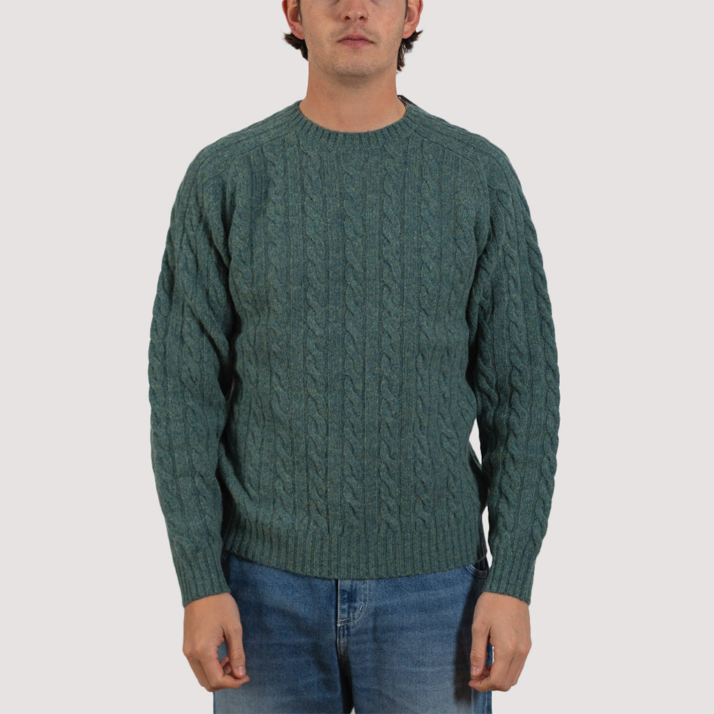 Cable Crew Neck Knit - Blue